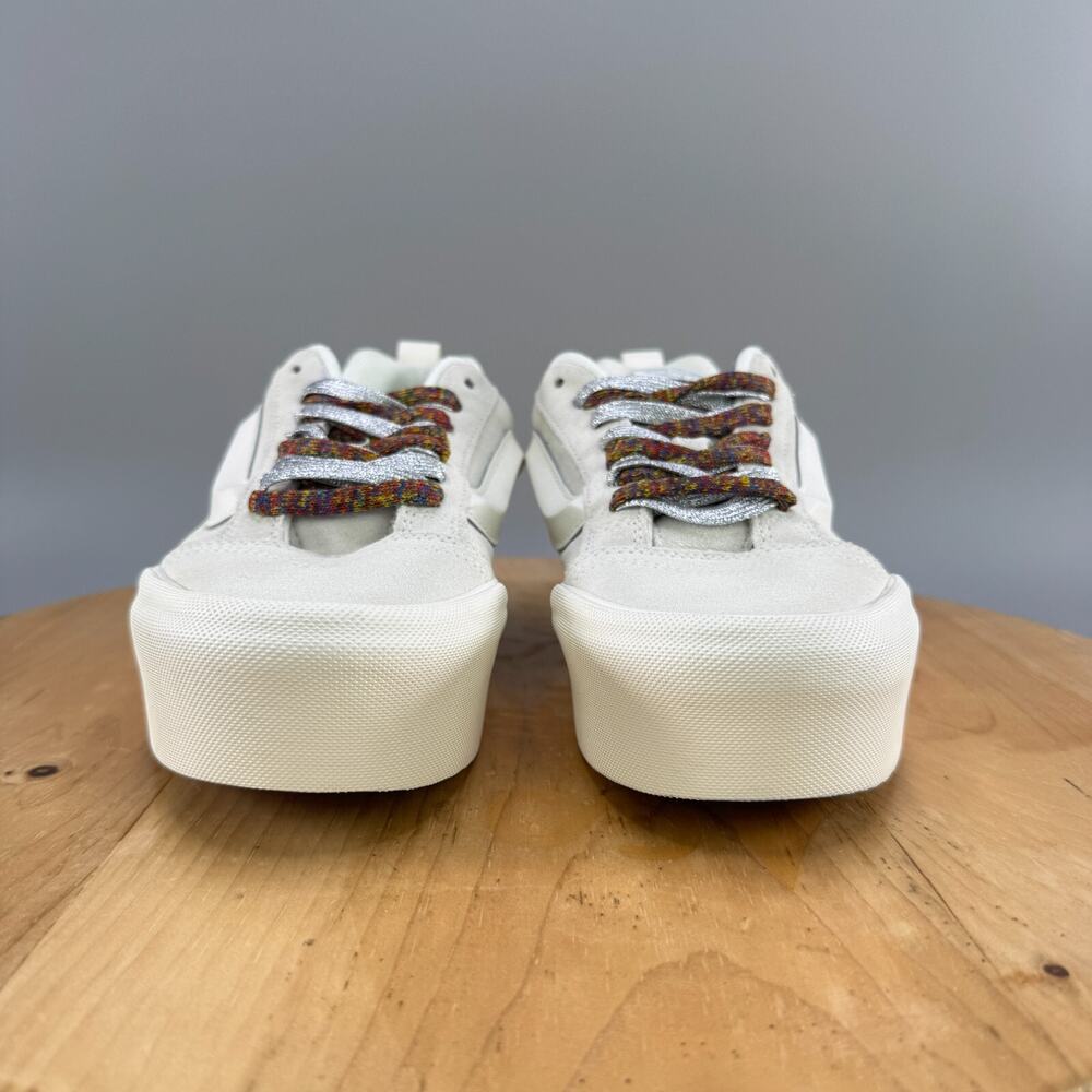 Vans Knu Skool‎ Stack Women’s Size 6.5 White Platform Chunky Casual Sneakers NEW - Picture 2 of 8